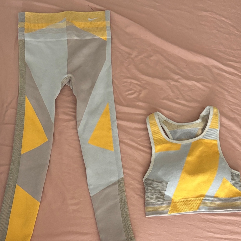 Nike Yellow and Gray Women's Activewear Set